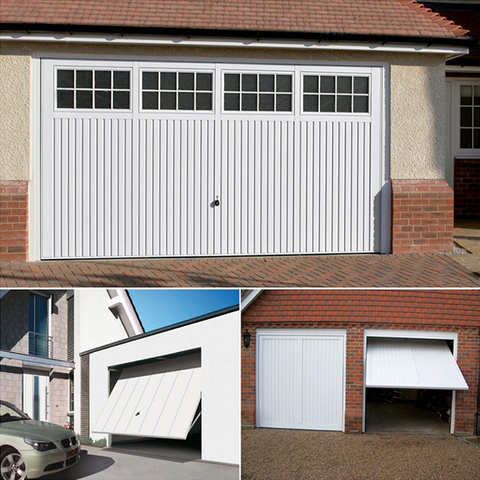 Classic Vertical Standard Rib with Windows Steel Up-and-Over Doors