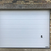 Ribbed White Steel Sectional Garage Doors