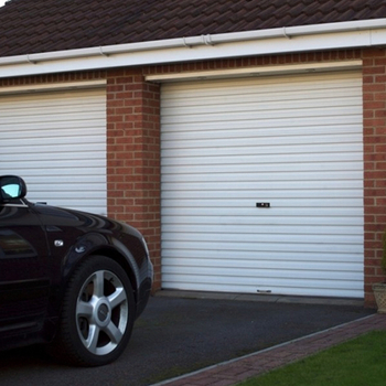 White Steel Roller Garage Doors