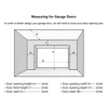 Ribbed White Steel Up-and-Over Garage Door