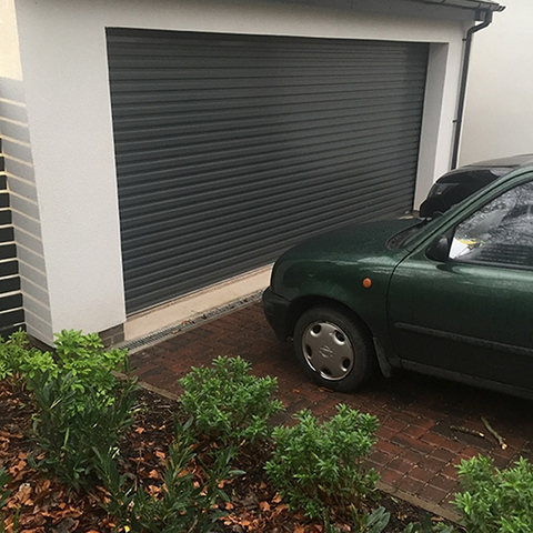 Black Aluminium Roller Garage Doors